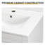Panneau de particules blanc délavé avec placage de mélamine ... - Métal - 1 pièce - Meuble-lavabo - Blanc - Conception à double porte (sans lavabo inclus)