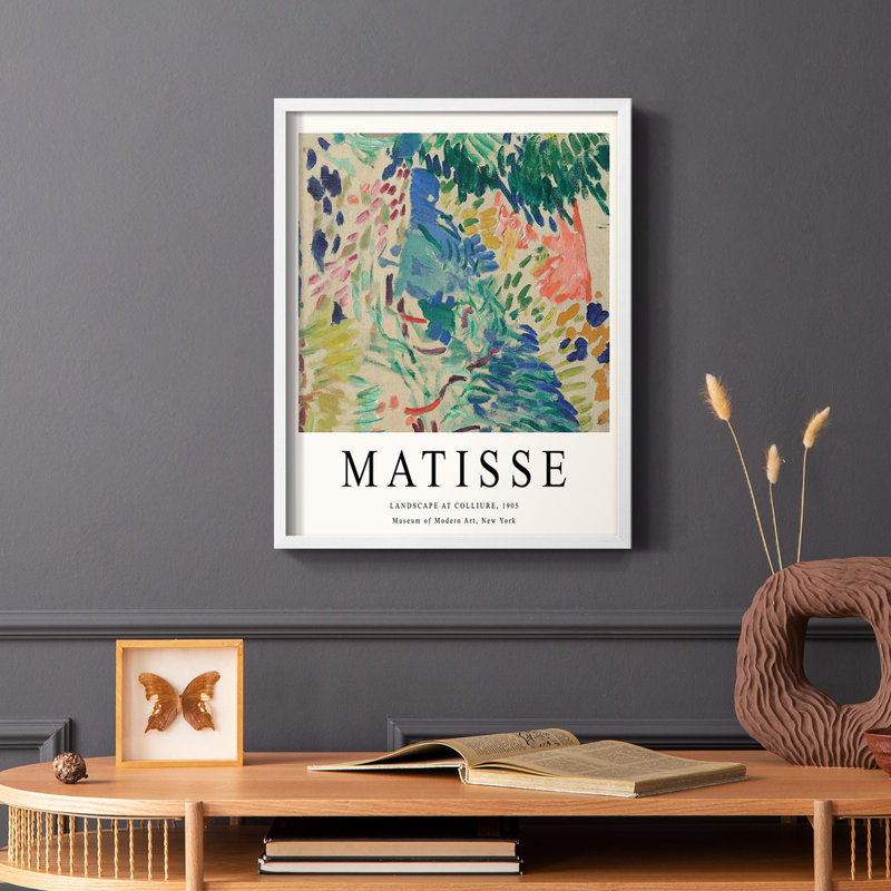 Matisse CDXC III, reproduction encadrée - bois massif, H 20 po x l 16 po, Blanc