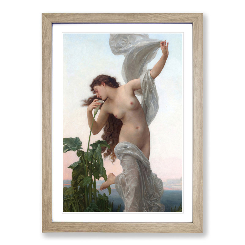 Laurore by William Adolphe Bouguereau - Picture Frame Painting, 65cm H x 48cm W x 2cm D, Oak Framed