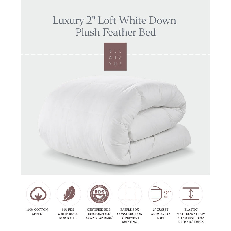 King Size White Cotton Down Comforter Set
