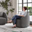 Fauteuil demi-tonneau pivotant l 28,5 po Bashar-898202286