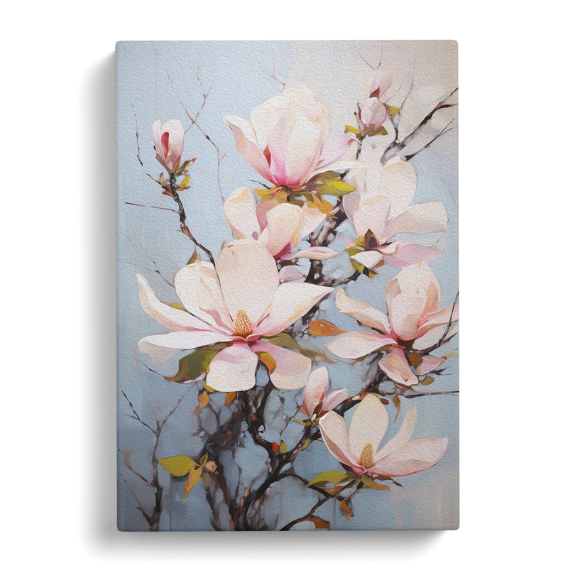 Magnolia Flower Expressionism - Print, 50cm H x 35cm W x 3cm D