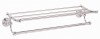 Tansey Metal Floating Shelf with Towel Bar, Polished Nickel