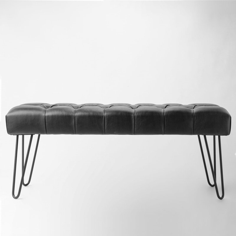 Derringer Faux Leather Upholstered Bench, H40 x W120 x D40cm