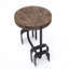 Table d'appoint | Table moderne en bois rustique et en fer | 20 x 16 x 20 po