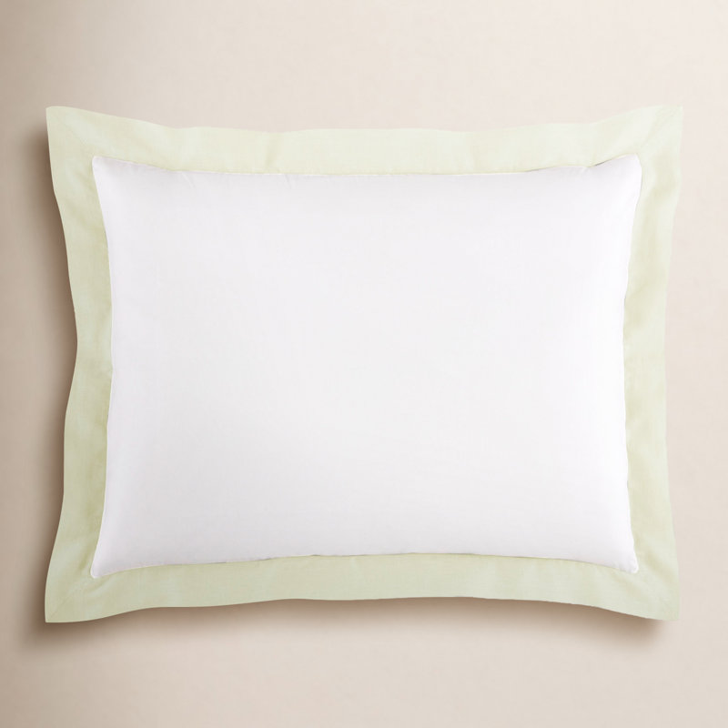 Mandalay Linen Cuff Sham, King, Pearl