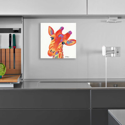 «Cheery Giraffe» par Britt Hallowell - impression sans cadre