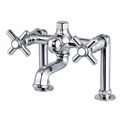 Robinet de baignoire à fixation sur le comptoir avec poignées en croix (P1077) par Strom Living