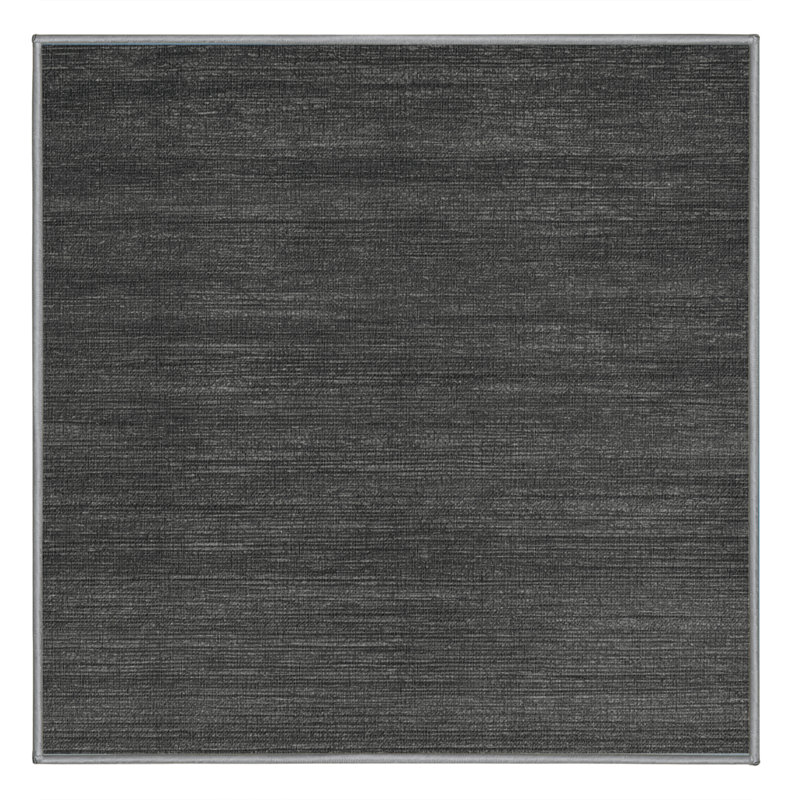 Tapis gris uni lavable à la machine, Carré 4 pi