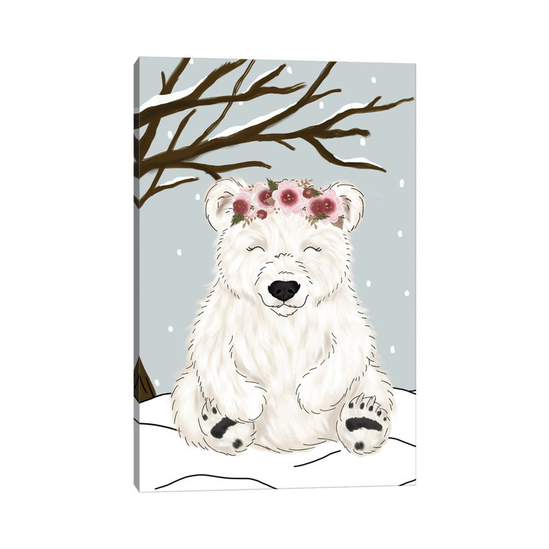 Winter Polar Bear by Katie Bryant - Wrapped Canvas Gallery-Wrapped Canvas Giclée, 101.6 cm H x 66.04 cm W x 3.175 cm D