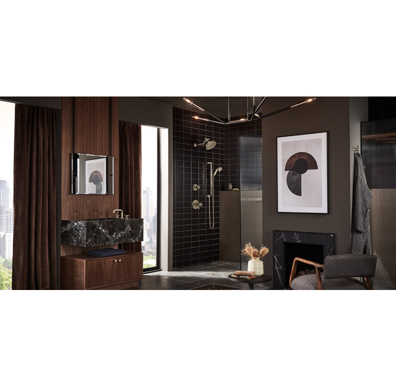 Litze® 4-Function Raincan Showerhead with H2OKinetic® Technology, Polished Nickel