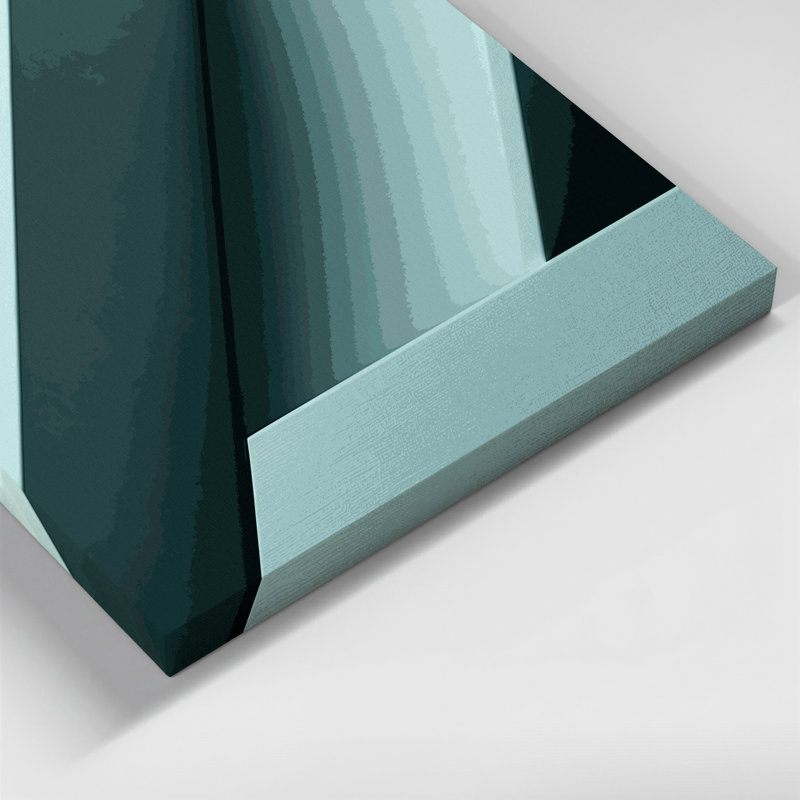 Minimalisme 50, art mural bleu sur toile, H 20 po x l 30 po
