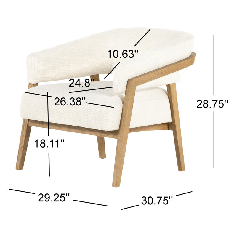 Dexter Barrel Chair, Gibson White
