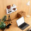 Porte-courrier mural et porte-clés avec tablette, organisateur de vestibule avec 4 crochets, rangement décoratif pour clés, courrier, téléphones et objets personnels-1432533103