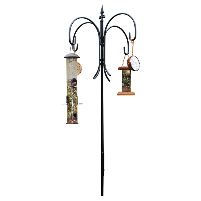 Goldenrod Metal Pole Feeding Station