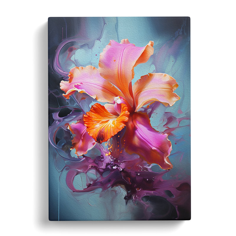 Orchid Flower - Wrapped Canvas Print, 60cm H x 40cm W x 3cm D