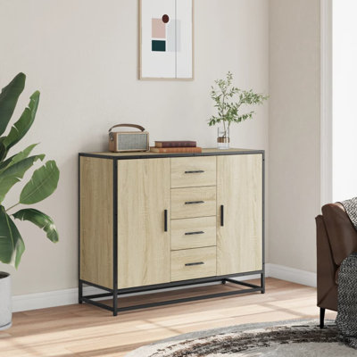 Sideboard 92X35x76 Cm Engineered Wood