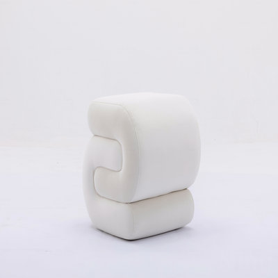 Velvet Upholstered Ottoman Makeup Stool Footstool