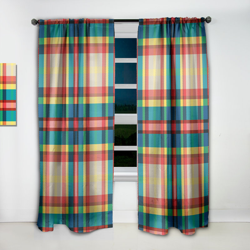 Rideau simple occultant Tartan, L 52 po x L 108 po