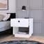 Table de chevet de la chambre à coucher 1 avec tiroir facile à manipuler en blanc pour - Compact et fonctionnel-281422027