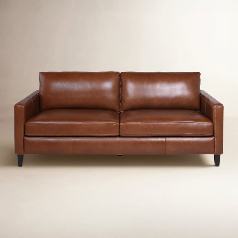 Portland 81" Top-Grain Leather Sofa