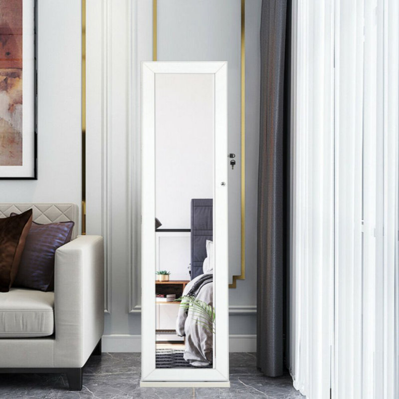 Armoire à bijoux autoportante avec Miroir