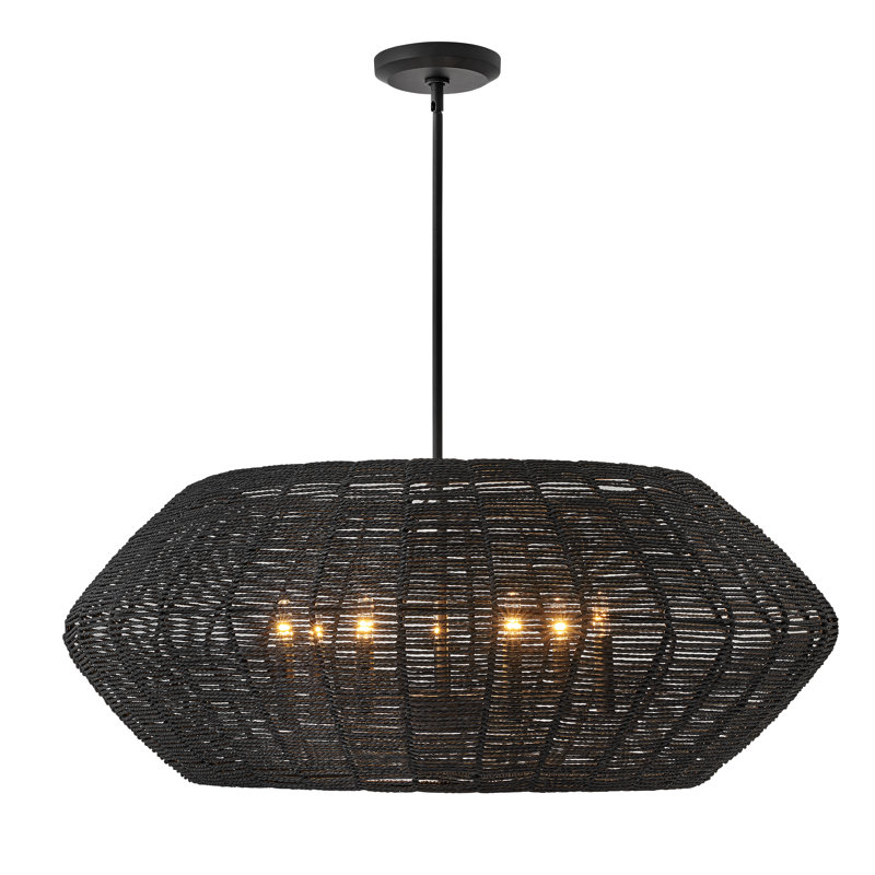 Ariza 7-Light Chandelier, Black, Black