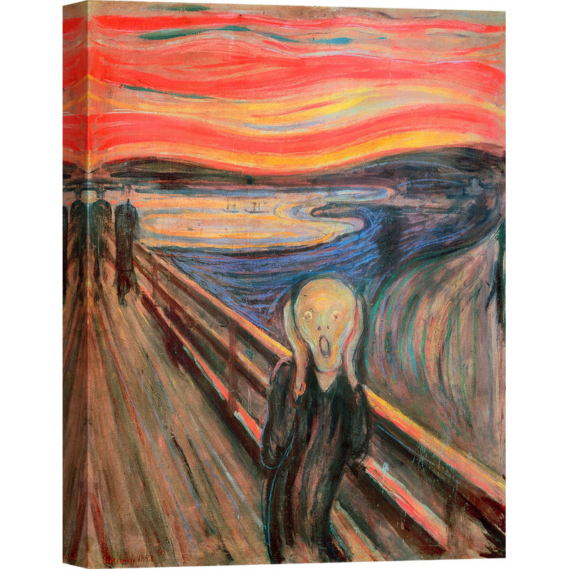 The Scream by Edvard Munch - Wrapped Canvas Painting, 70cm H x 50cm W x 4cm D