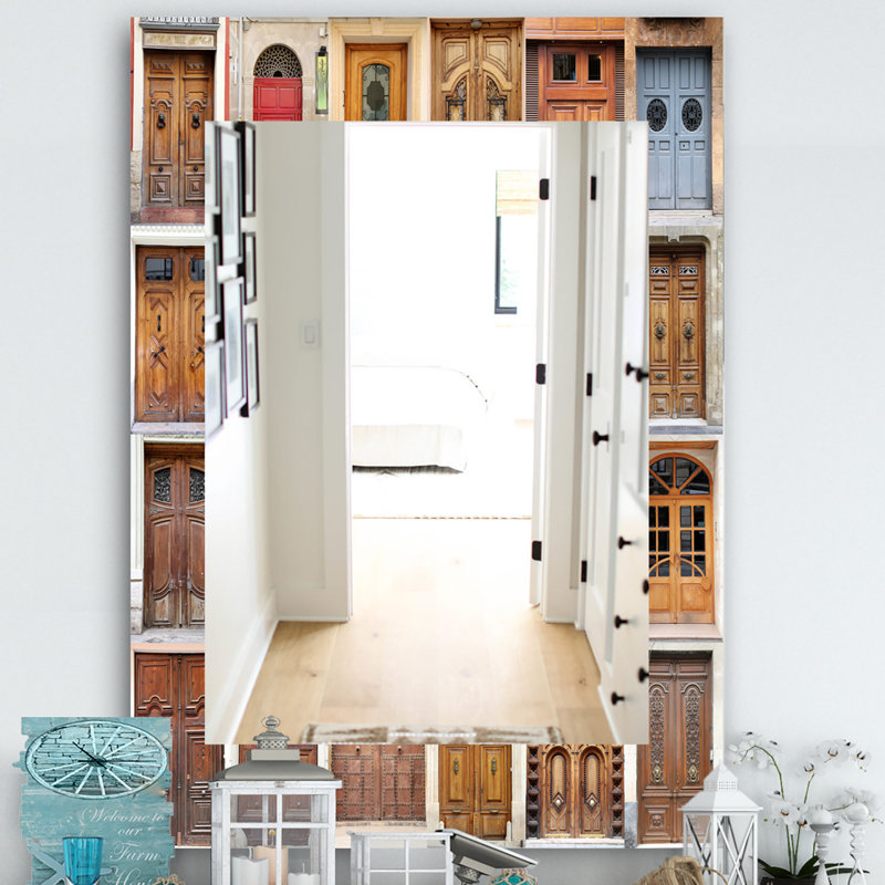  Miroir mural moderne, H 39,4 po x l 29,5 po, Abstrait