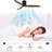 52 Inch Ceiling Fan With Light, 3 Dark Walnut Solid Wood Blades,Remote Control,6-Speed Reversible DC Motor For Bed Room,Dining Room,Living Room.