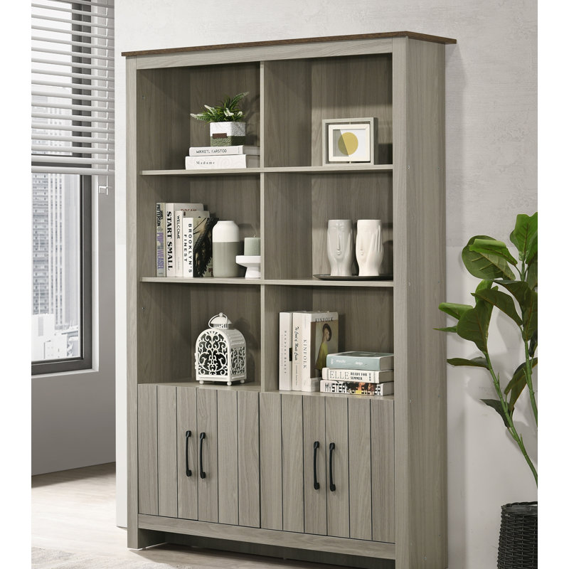 Bibliothèque en chêne gris Nyla