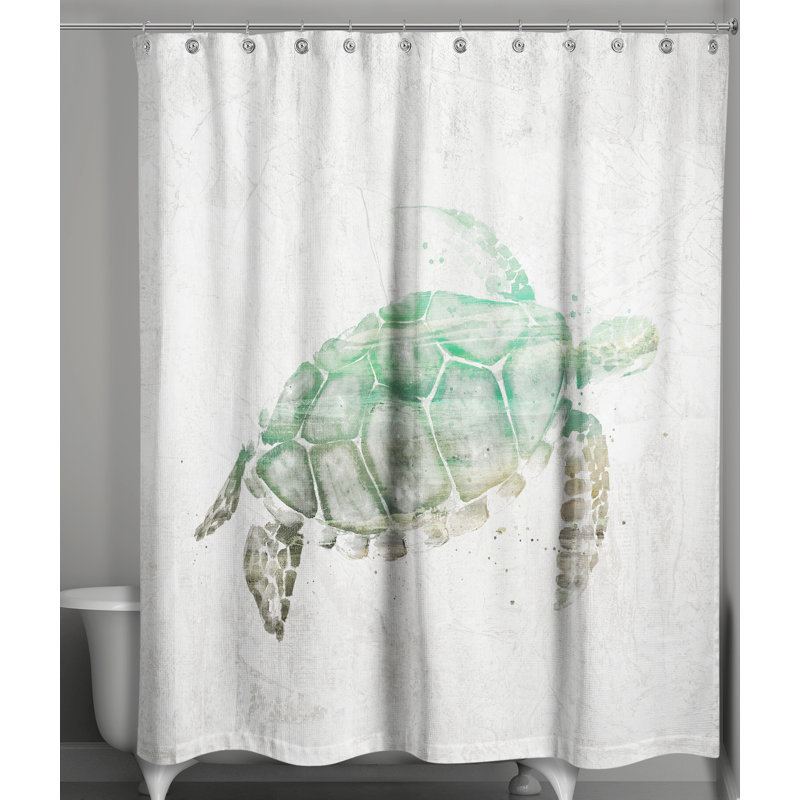 Rideau de douche simple Sherita, Vert
