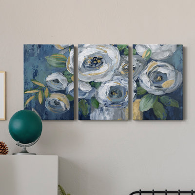 " Indigo Touch Of Gold " 3 - Pieces