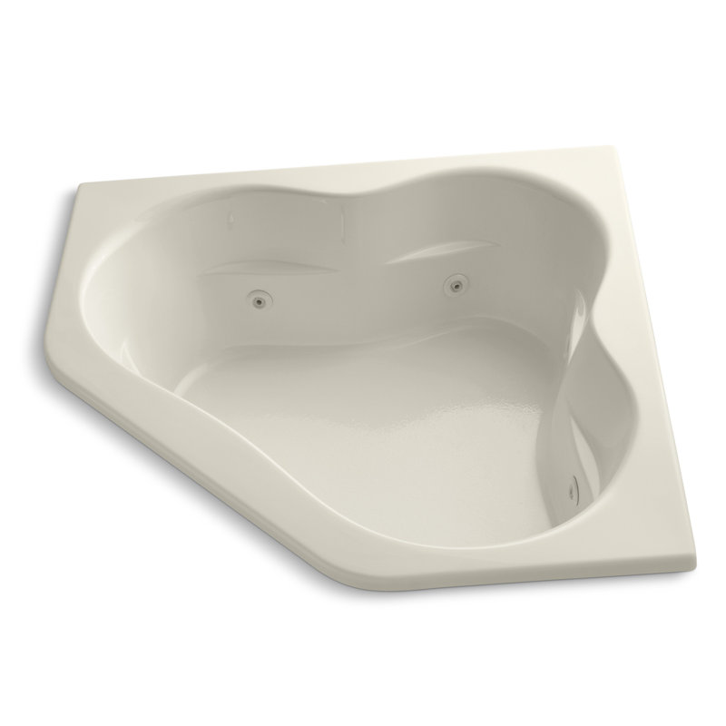 Baignoire tourbillon encastrée 60 "x 60" Tercet®, Amande