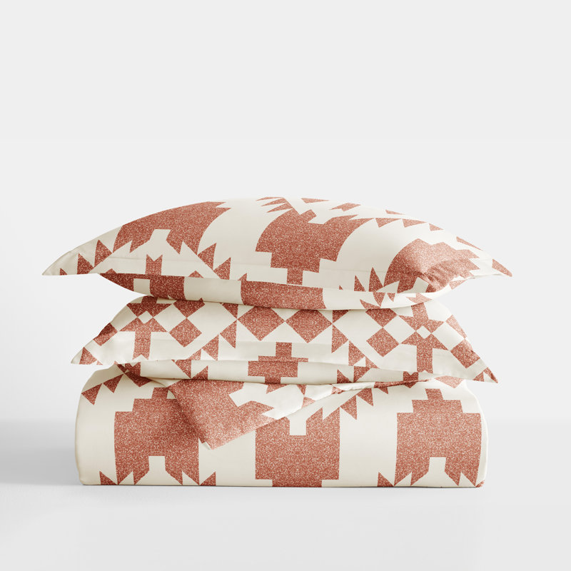 Clay Adobe Diamond Reversible Twin XL Duvet Cover Set