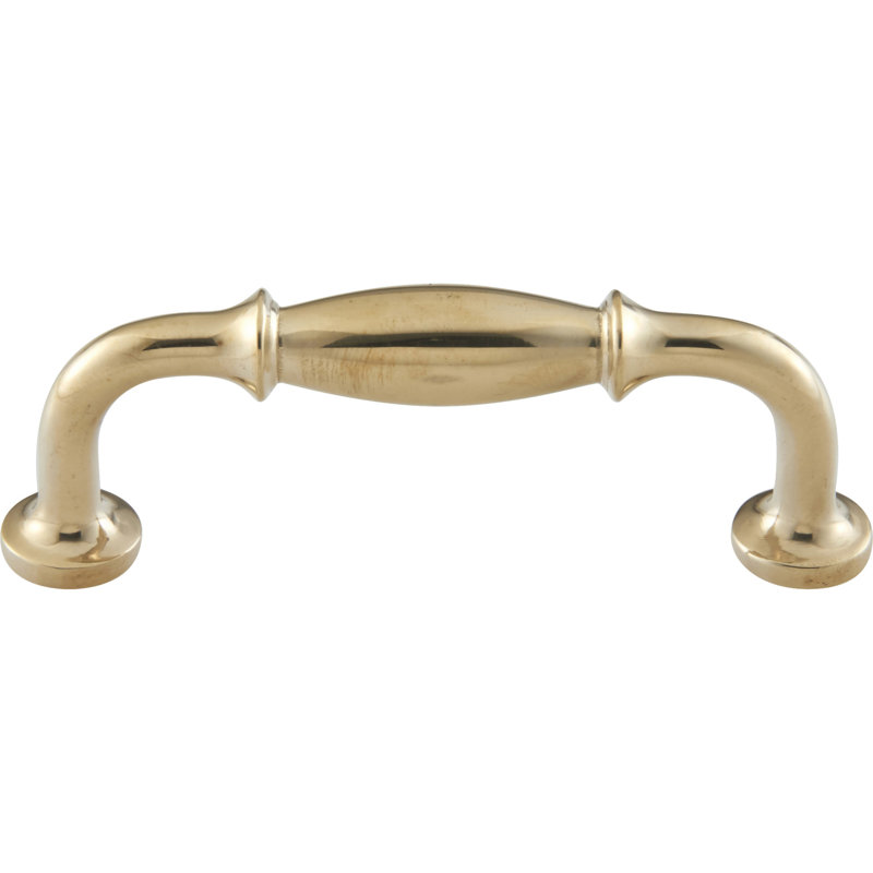 Cala 3" Center to Center Pull, Unlacquered Brass