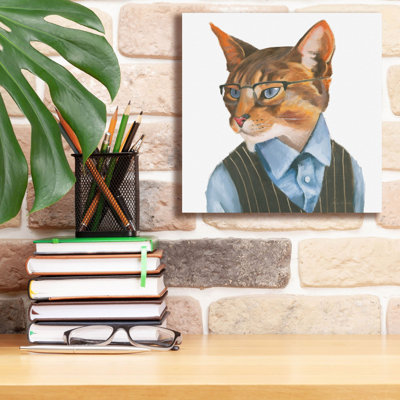 «Cattitude 4» par Myles Sullivan, art mural sur toile, 26 po x 26 po