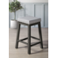 Aridna Upholstered Counter Stool with Solid Wood Frame