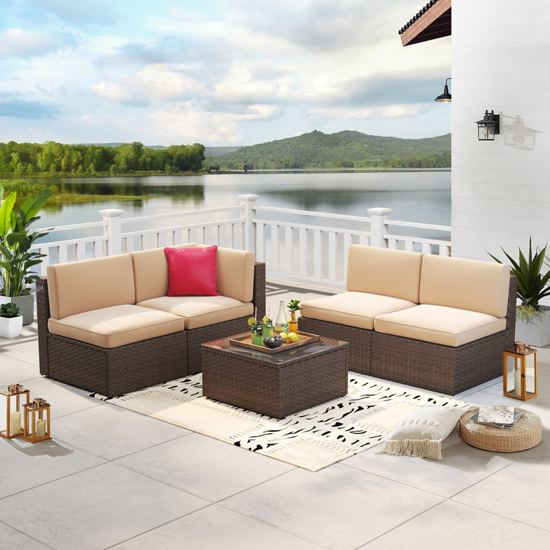 4 - Person Patio Conversation Set with Cushions