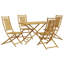Alizah 4 - Person Solid Wood Patio Dining Set Rectangular Table