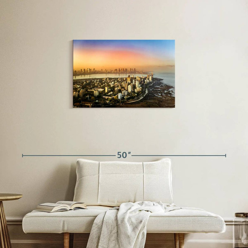 Vue aérienne de Ravi Mumbai City, H 20 po x l 30 po