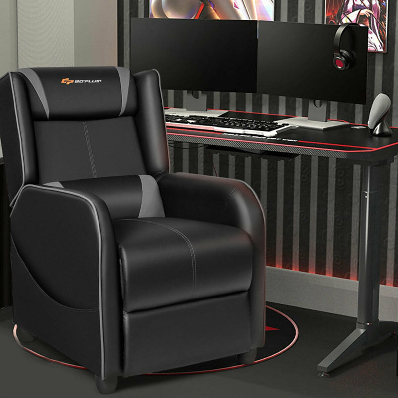 Faux Leather Massage Chair, Gray