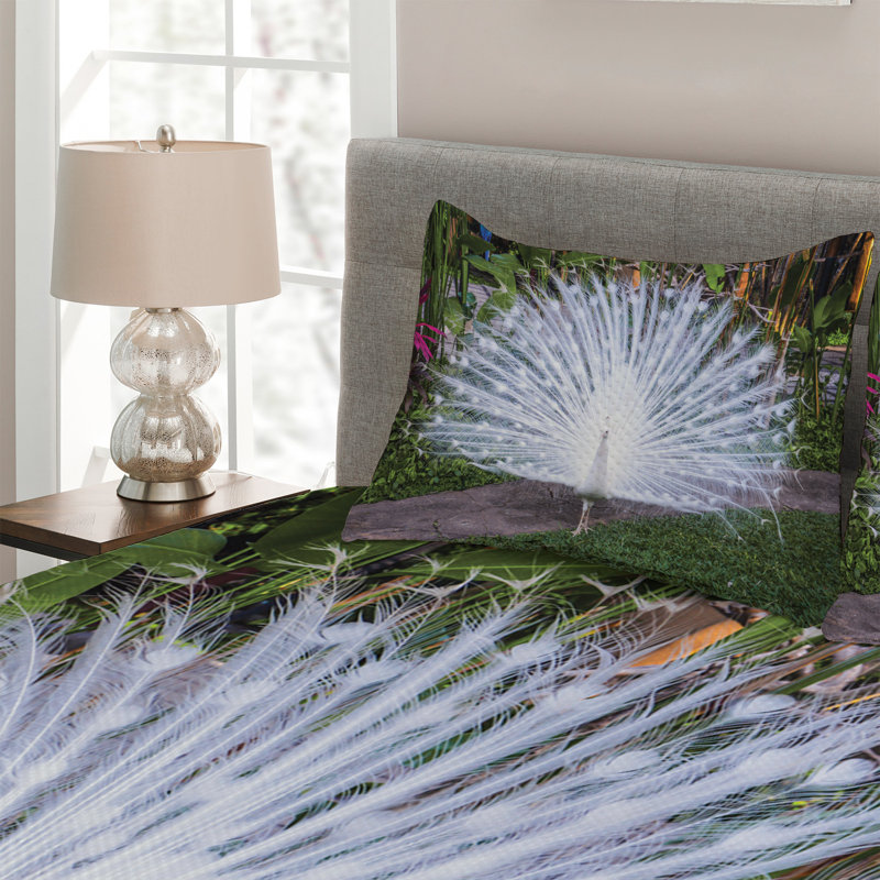 Peacock Polyester Coverlet