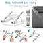 Support pour ordinateur portable, support pour tablette pour ordinateur portable, support de bureau portable pliable ergonomique en aluminium à 6 angles, argent-1619424893