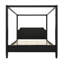Lit plateforme à baldaquin en bois avec tête de lit et pieds de soutien, cadre de lit pour chambre à coucher-1261279036-1261279037