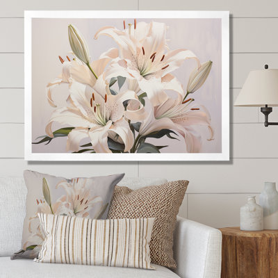 Lys blancs en fleur II sur toile