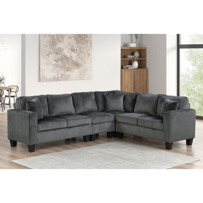 Canapé modulaire réversible Logan2 anthracite
