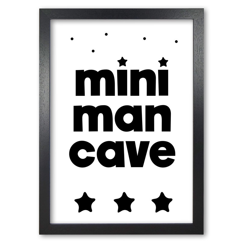 Mini Man Cave - Print, Black Grain Frame, 30 cm H x 21 cm W x 5 cm D