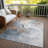 Machine Washable Indoor/Outdoor Xhevrie Gray Rug-1374393119