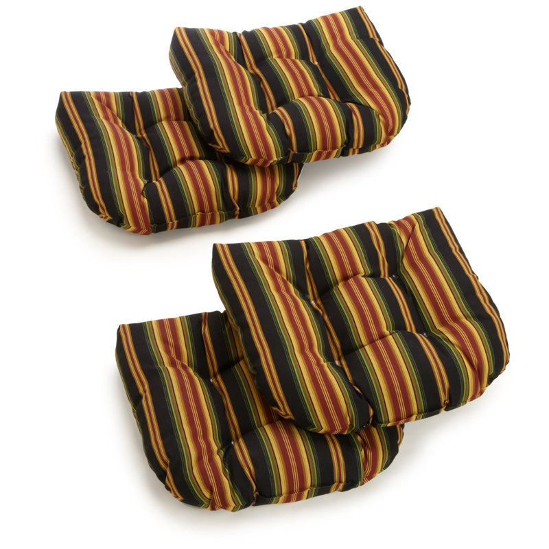 Outdoor 5'' Rocking Chair Seat Cushion, Lyndhurst Raven